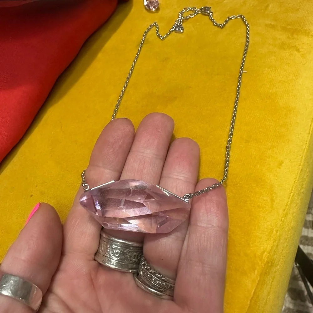 SWARVOSKI PINK Crystal statement piece